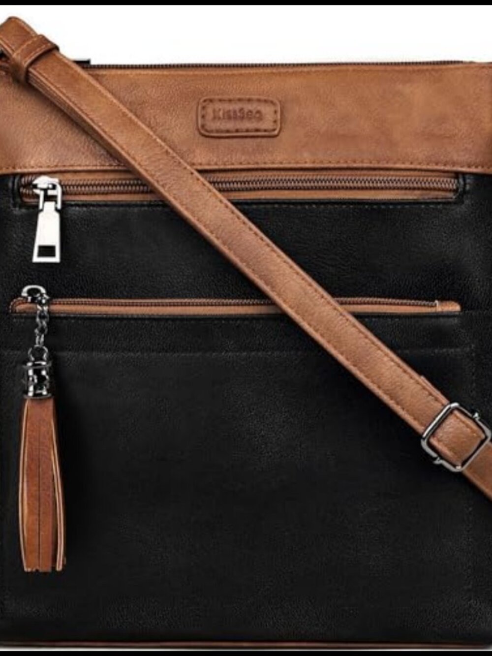 Leather Crossbody Bag for Women Multi-Pocket Travel Shoulder Purse